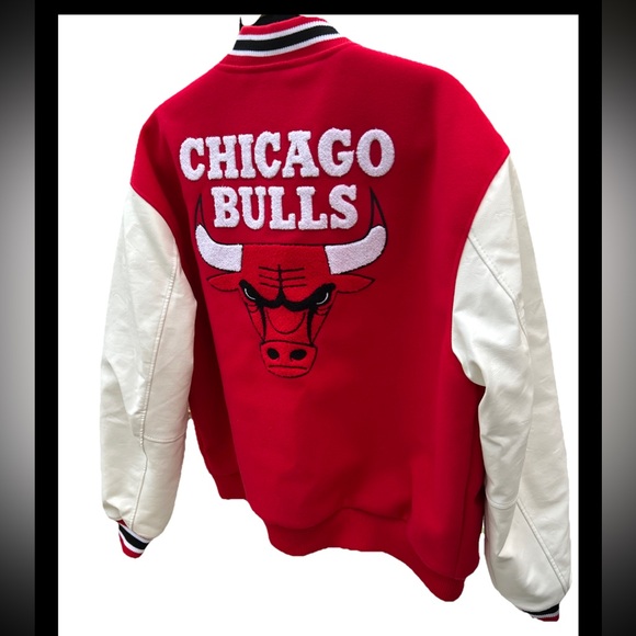 Men’s NBA Chicago Bulls Bomber Varsity Jacket XL NWT ￼ - Picture 11 of 15